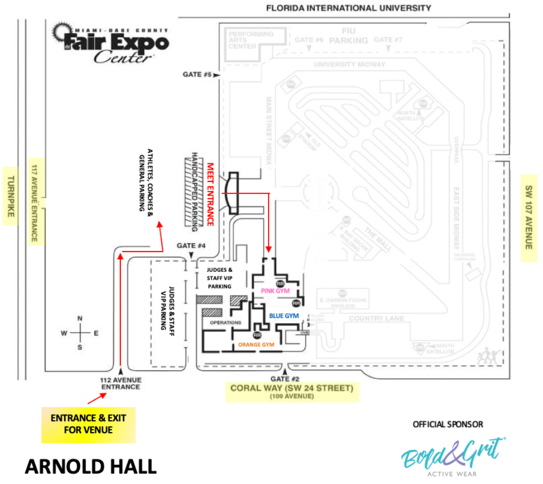 Expo Center Venue and Parking Map