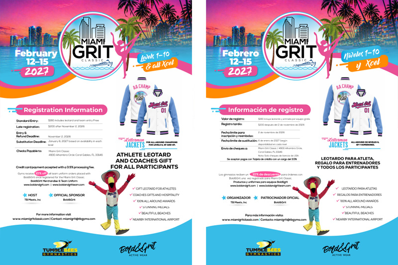 Event Flyer side by side 2026 - Miami Grit Classic
