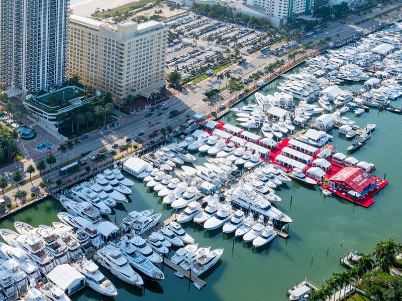 Miami International Boat Show Aerial photo